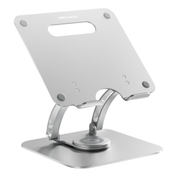 商品画像:<ARCHISS>LIFT UP SWIVEL-STAND BY ME ノート・タブレットPC用 360度回転式スタンド シルバー AS-LSBM-SL