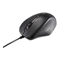 商品画像:有線IR LEDマウス 3ボタンタイプ 簡易パッケージモデル ブラック BSMRU21BKZ