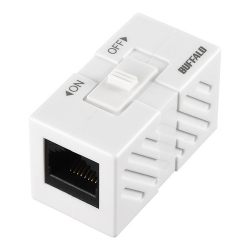 商品画像:RJ45スイッチ付き中継コネクター BLARJ45TSWH