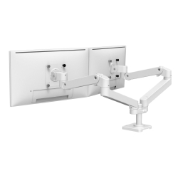 商品画像:LX PRO デスクマウント モニターアーム デュアル 横型 ホワイト 27インチ(3.6〜18.1kg)まで対応 45-686-290