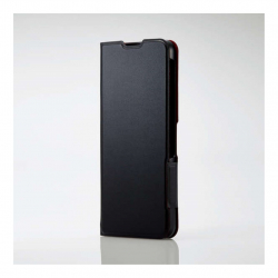 商品画像:シンプルスマホ6/レザーケース/手帳型/UltraSlim/薄型/磁石付き/ブラック PM-S224PLFUBK