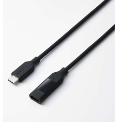 商品画像:USB Type-C to Type-C延長ケーブル/スタンダード/電力ディスプレイ付/USB Power Delivery対応/最大240W/1.0m/ブラック MPA-CCWE10BK