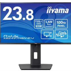商品画像:<ProLite>23.8型 ワイド液晶ディスプレイProLite (1920x1080/IPS方式パネル/USB Type-C(Alt Mode・PD65W_e-marker対応)/HDMI/DisplayPort/昇降/スウィーベル/ピボット/チルト/ブラック) XB2497HSN-B1J