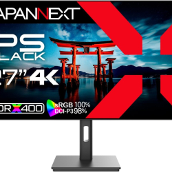 商品画像:27インチ ワイド 4K液晶ディスプレイ(3840x2160/IPS BLACK/DPx1/HDMIx2/PIP・PBP/スピーカー/チルト/非光沢/1年保証) JN-272IPSB4FLUHDR