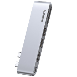 商品画像:UGREEN Dual USB-Cハブ 6-in-1  80856