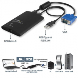 携帯用KVMコンソールアダプタ ノートパソコンのUSBに接続 ファイル転送/ビデオキャプチャ機能付き | 123market