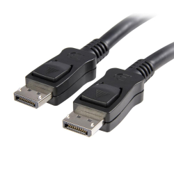 商品画像:DisplayPort 1.2ケーブル ラッチ付きコネクタ 1m ディスプレイポート/DP (オス) - ディスプレイポート/DP (オス) 4K映像出力に対応 DISPL1M