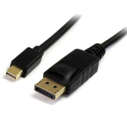 商品画像:Mini DisplayPort-DisplayPort 変換ケーブル/1m/ディスプレイポート 1.2/mDP-DPモニターケーブル/4K60Hz/mDPオス-DPオス MDP2DPMM1M