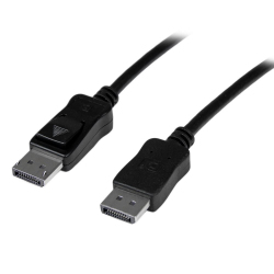 商品画像:DisplayPort ケーブル/15m/ディスプレイポート1.2/長尺アクティブケーブル/DP-DP モニターケーブル/4K30Hz/ラッチ付きDPコネクタ オス-オス DISPL15MA