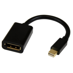 商品画像:Mini DisplayPort-DisplayPort 変換アダプタ/15cm/ディスプレイポート 1.2/4K60Hz/mDPオス-DPメス MDP2DPMF6IN