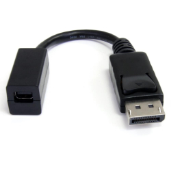 商品画像:DisplayPort-Mini DisplayPort 変換アダプタ/15cm/ディスプレイポート1.2/4K60Hz/DP オス-mDP メス DP2MDPMF6IN