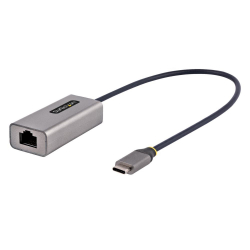 商品画像:USB有線LANアダプター/USB-C接続/USB 3.2 Gen1/10/100/1000Mbps/30cm一体型ケーブル/各種OS/ドライバーインストール不要/グレー&ブラック/ギガビットイーサネット/ノートパソコン用 Type-C RJ45 ネットワーク 変換 コンバーター US1GC30B2