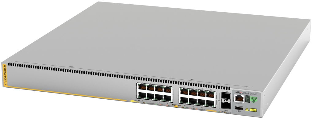 AT-x530-18GHXm[100/1000/2.5G/5GBASE-Tx16(PoE-OUT)、SFP/SFP+スロットx2] |  123market