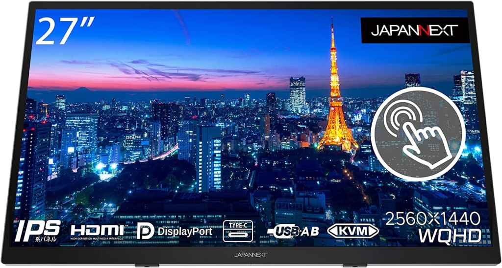 ジャパンネクスト> 27インチ液晶ディスプレイ(2560x1440/IPS/HDMI/DP