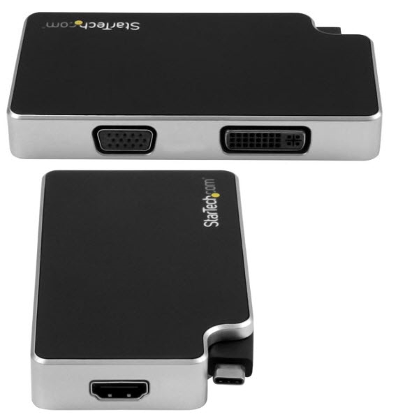 USB Type-C接続トラベルA/Vアダプタ 3イン1 USB-C - VGA/ DVI/ HDMI変換アダプタ 4K対応 | 123market